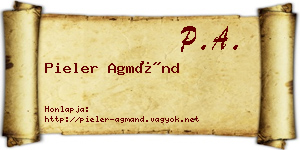 Pieler Agmánd névjegykártya